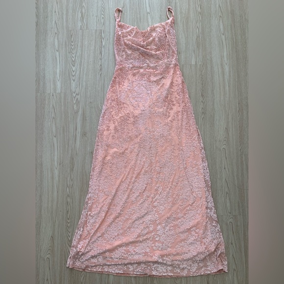 Princess polly faux silk velvet open back maxi dress nwot - Picture 6 of 6